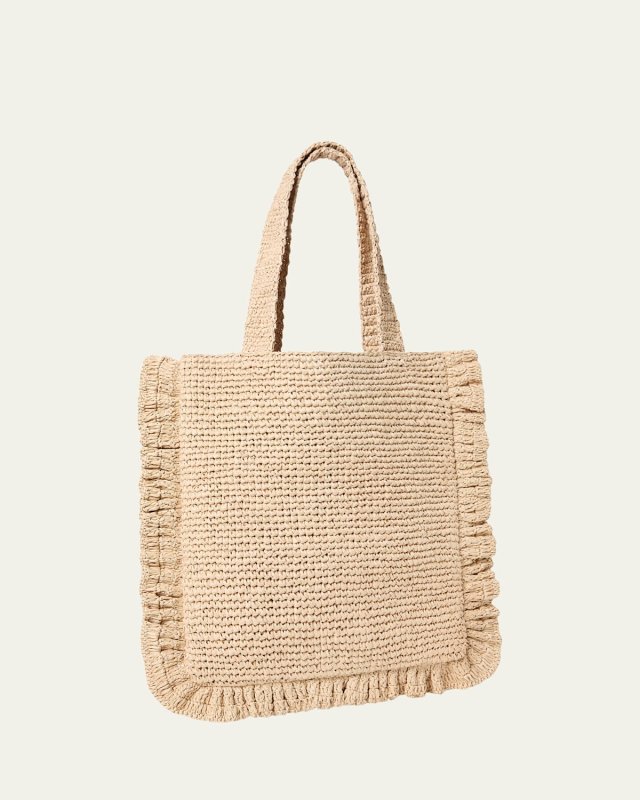 Justine Ruffle Crochet Tote Bag